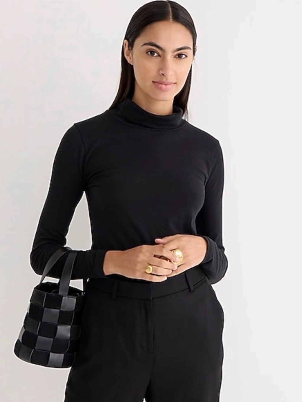 NWT J.Crew Tissue Turtleneck – Black – Size Medium